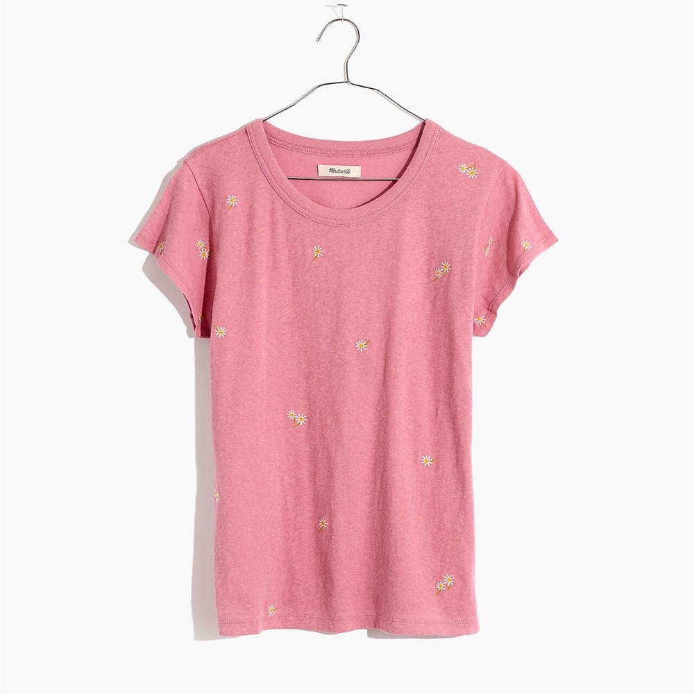Madewell The Daisy Embroidered Perfect Vintage Tee S